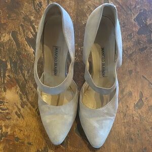 Manolo Blahnik Chic Light Gray Heels